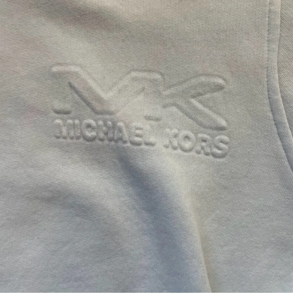 Michael Kors White Quarter Zip Pullover Sweatshirt Logo XL